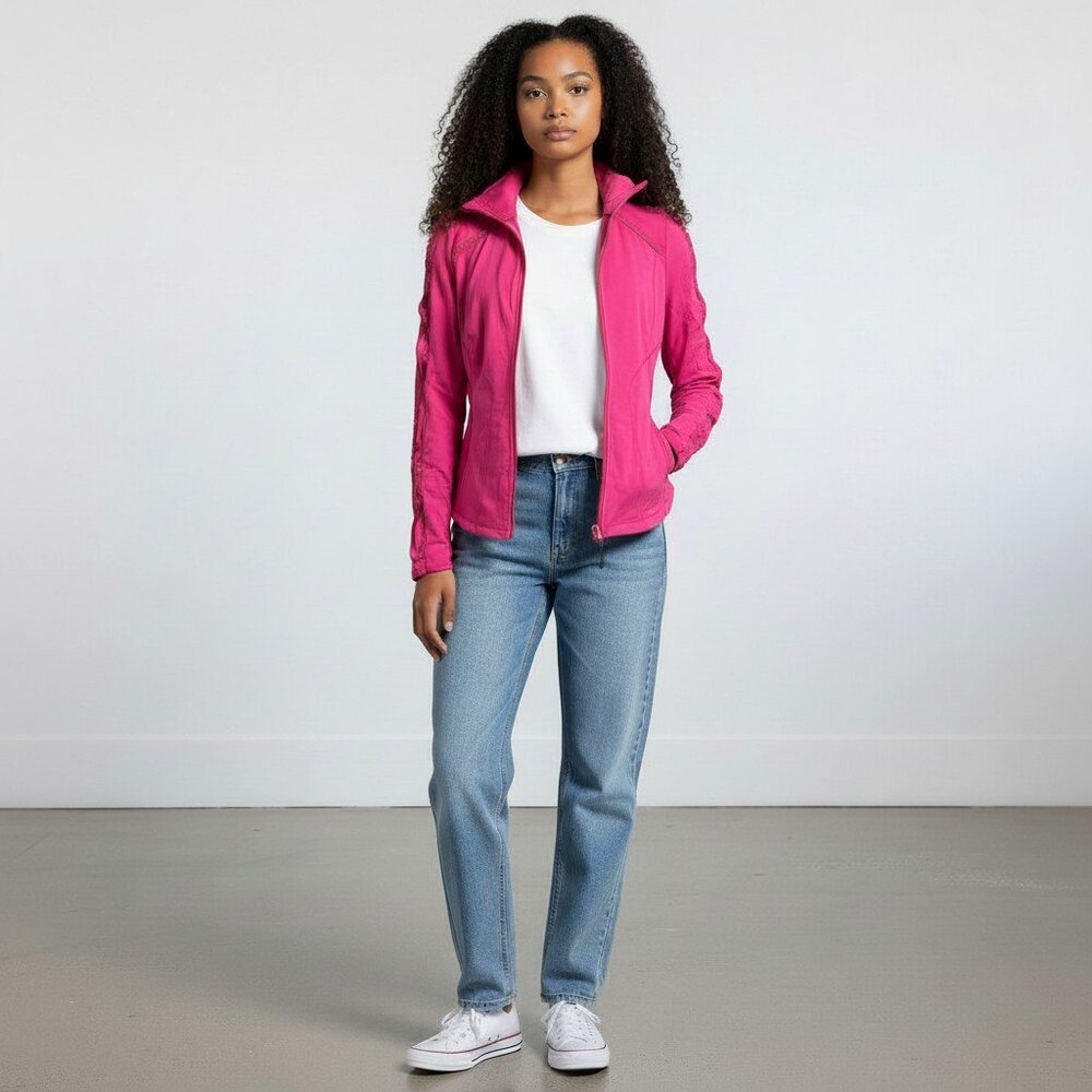 NEW Zella Workout Jacket, Red Berry M - Picture 2 of 16